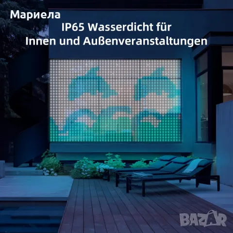 LED Светлинна Завеса 2х2 метра / 400 светодиода RGBW с IC приказни светлини, снимка 9 - Лед осветление - 48470078
