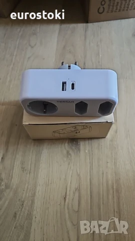 TESSAN Троен щепсел за контакт,  с USB C и USB A, 3600 W , снимка 8 - Друга електроника - 50966428