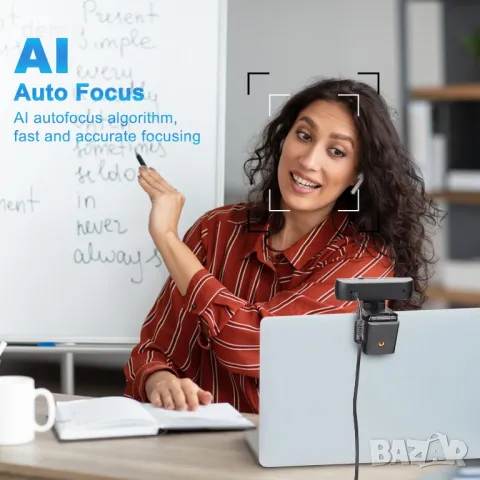 WINSAFE 4K уеб камера за компютър, 4K UHD видео разговори, PDAF автофокус, два микрофона, снимка 2 - Други - 50412378