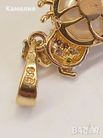 Златна висулка с брилианти , снимка 11 - Колиета, медальони, синджири - 54108330