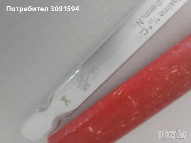 Стар телесен  медицински термометър  Германия,работи измерва перфектно тестван във топла и студена в, снимка 3 - Антикварни и старинни предмети - 49909736