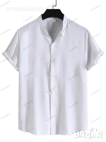 Мъжка модна модерна ежедневна риза с къс ръкав и яка, 7цвята - 023, снимка 7 - Ризи - 40847586