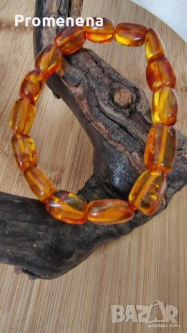 Ръчно изработени гривни от естествен Балтийски Кехлибар, снимка 5 - Гривни - 50166923