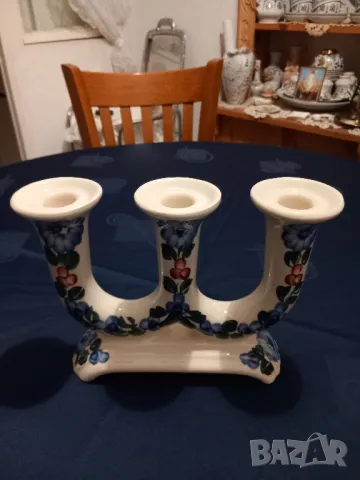 Полски порцеланов свещник, снимка 2 - Антикварни и старинни предмети - 50367591
