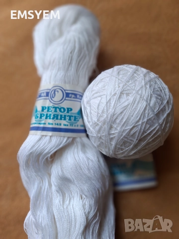Прежда Дрима за фини плетива на една кука, памучно тире.Ретор бриянте, снимка 6 - Декорация за дома - 49730807