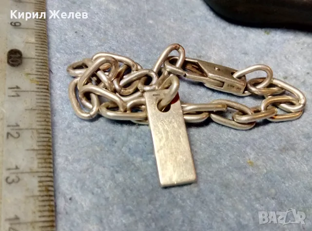 GUCCI Made in Italy СТИЛНА БУТИКОВА СРЕБЪРНА ГРИВНА сАРТ ВИСУЛКА СРЕБРО 925 на МОДНА КЪЩА ГУЧИ 47892, снимка 10 - Гривни - 49247649