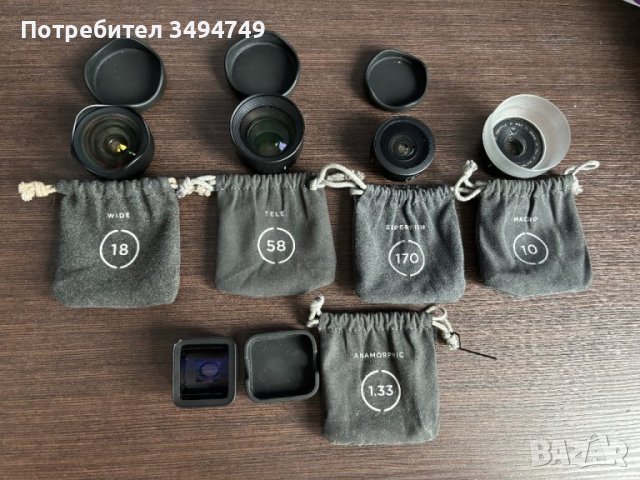 Moment lenses лещи леща lens M series и battery case, снимка 1 - Селфи стикове, аксесоари - 42904576