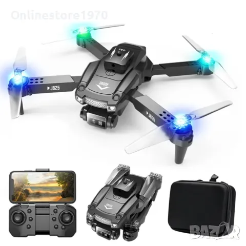 Сгъваем дрон KLG SJ 25, Двойна камера HD, Широкоъгълен 120°, Избягва препятствията, 35 минути,, снимка 1