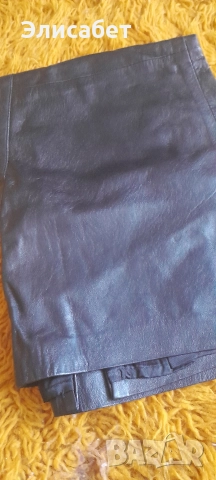 Дамска кожена пола 3/4, естествена кожа, снимка 4 - Поли - 52954201