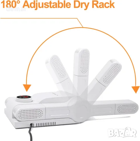 FORLIM Сушилня за обувки за работни ботуши с 24-часов таймер Сгъваем дизайн Интелигентен панел, бял, снимка 3 - Други - 47755088