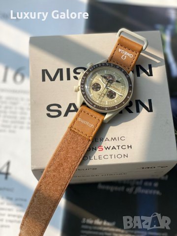 Мъжки часовник OMEGAxSwatch MISSION TO SATURN с кварцов механизъм, снимка 3 - Мъжки - 37005288