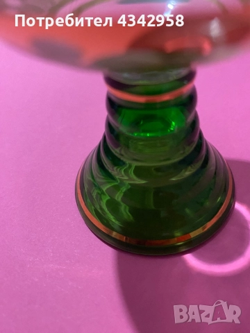 Кристална винтидж чаша.Гемания., снимка 3 - Антикварни и старинни предмети - 52861041