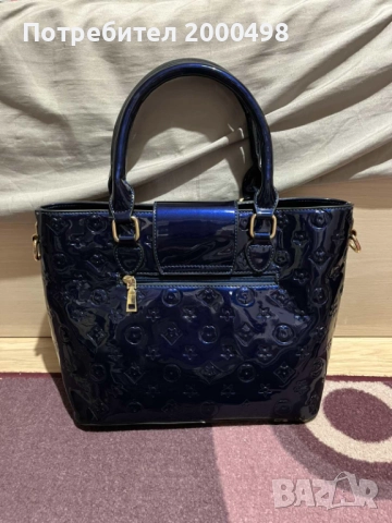 Тъмно синя дамска чанта, снимка 3 - Чанти - 52815931