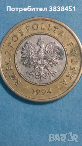 2 ZLOTY 1994 года Полша, снимка 2 - Нумизматика и бонистика - 44296876