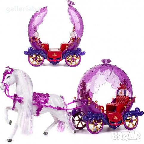Голям комплект: кукла Пепеляшка с кон и каляска , снимка 3 - Кукли - 39027089