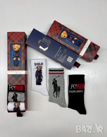 чорапи в кутия hermes burberry polo versace gucci adidas , снимка 10 - Дамски чорапи - 50684811