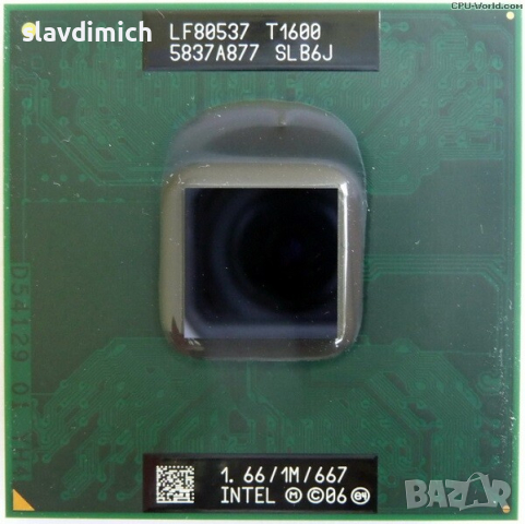 Продавам процесор CPU за лаптоп Intel T1600  socket PPGA478 1,66 Ghz/ 1M/ 667 mhz, снимка 1