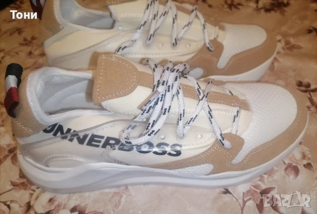 RUNNERBOSS Оригинал Нови Дамски Маратонки Изцяло от Естествена Кожа 42, снимка 4 - Маратонки - 51244938