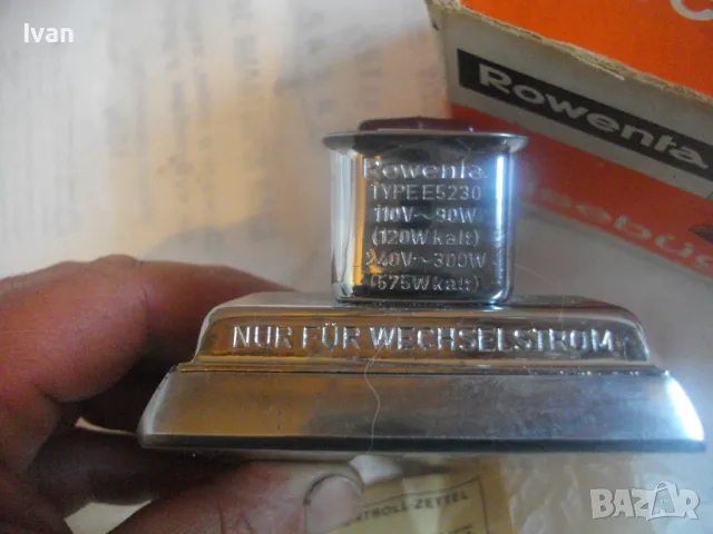 90-300W ROWENTA НОВА НЕМСКА МИНИ ТУРИСТИЧЕСКА ЕЛЕКТРИЧЕСКА ЮТИЯ РОВЕНТА ВИСОК КЛАС РЕТРО ВИНТИДЖ, снимка 16 - Ютии - 48329822