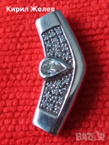 CANISA 925 ШАРМАНТЕН СКЪПОЦЕНЕН СРЕБЪРЕН ПЕНДАНТ РОДИРАНО СРЕБРО 925 с ПРЕКРАСНИ ЦИРКОНИ 60351, снимка 13 - Колиета, медальони, синджири - 50340575