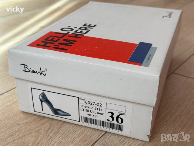 Дамски обувки на ток от естествена кожа Bianki, размер 36, снимка 2 - Дамски елегантни обувки - 48943821