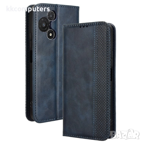 Калъф-портфейл за TCL 60R 5G - Ретро кожен, Мозаечен бордюр, Стойка, 3 слотa за карти, Вкл. Протекто, снимка 2 - Калъфи, кейсове - 52937144