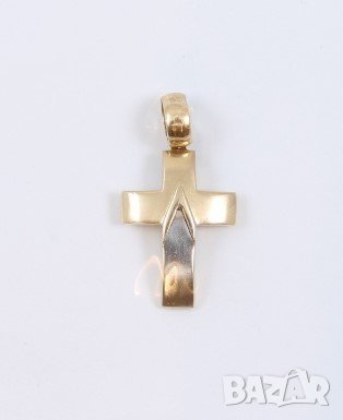 златна висулка кръст С 46175, снимка 1 - Колиета, медальони, синджири - 39692085