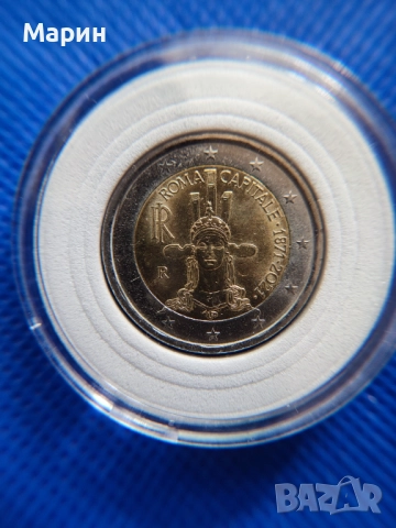 Рядка 2 евро монета – Италия 2021 „Рим – столица“ с производствен дефект, снимка 6 - Нумизматика и бонистика - 51953419