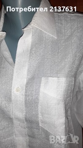 МЪЖКА Бяла РИЗА  - Размер L , снимка 3 - Ризи - 36808033