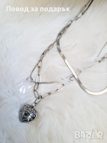 Трислойно колие, снимка 8 - Колиета, медальони, синджири - 52471828