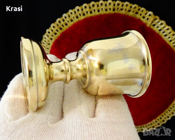 Месингова чаша за ракия с двойни стени, снимка 3 - Чаши - 38459972