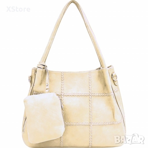 Елегантна и практична дамска чанта с включено портмоне, снимка 4 - Чанти - 52585194