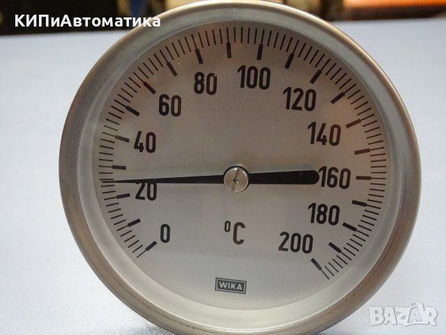 биметален термометър Wika thermometer ф100mm, 0/+200°C, L-500mm, снимка 2 - Резервни части за машини - 37103726