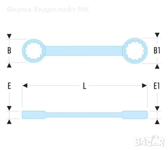 FACOM 59TX.14X18 Гаечен ключ с TORX профил 14х18, снимка 2 - Ключове - 31936756