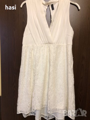 Дантелена рокля кремава Vero Moda , снимка 10 - Рокли - 37819205