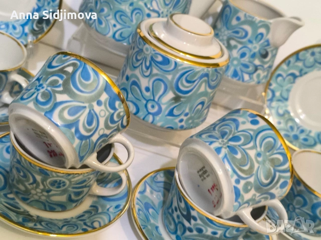 Български сервиз за кафе Изида, снимка 7 - Сервизи - 53908302