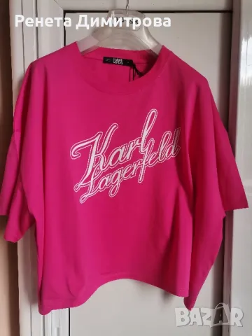 Дамска блуза на Карл Лагерфелд , снимка 4 - Тениски - 47274901