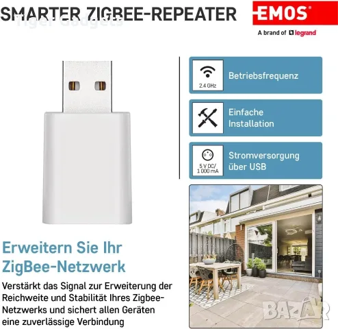 EMOS GoSmart Mini ZigBee усилвател на сигнал USB 3.0 – IP-2213Z, снимка 4 - Смарт домашни устройства (Smart Home) - 56010502