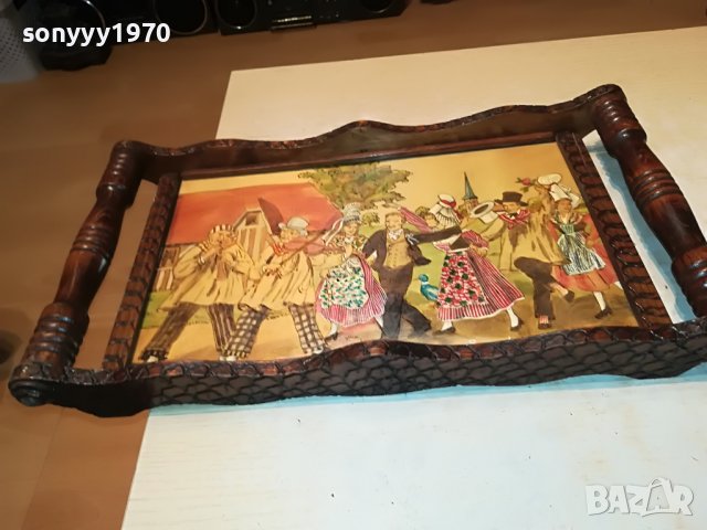 SOLD//ПОРЪЧАНА-bagnoles de lorne-картина/поднос от франция 1112221918