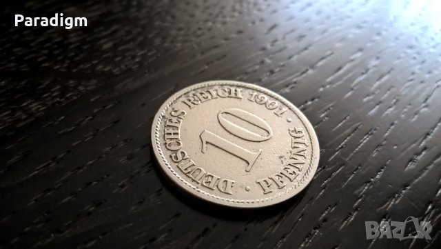Райх монета - Германия - 10 пфенига | 1901г.; серия А