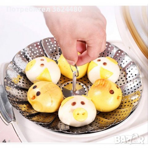 Метална съд за готвене на пара, снимка 7 - Прибори за хранене, готвене и сервиране - 39986281