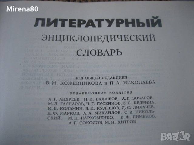 Литературньий енциклопедичесский словарь - 1987 г. , снимка 4 - Чуждоезиково обучение, речници - 53977738