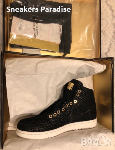 Nike Air Jordan 1 Pinnacle „Black Gold“ маратонки обувки, снимка 7 - Маратонки - 53977328