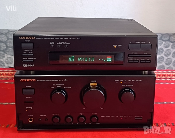 Onkyo A-911 + Onkyo T-411RDS (усилвател + тунер), снимка 6 - Ресийвъри, усилватели, смесителни пултове - 51648269
