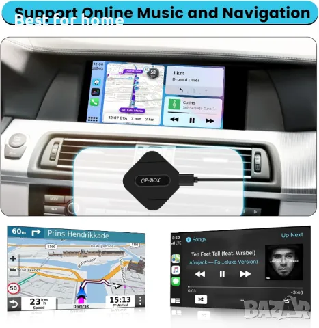 CP-BOX Z1D Wireless CarPlay адаптер, съвместим с Apple, снимка 3 - Аксесоари и консумативи - 49418772