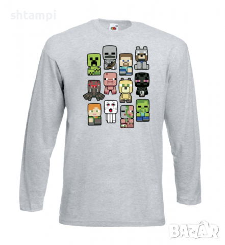 Мъжка тениска Minecraft Drawing Characters ,Minecraft,Игра,Забавление,подарък,Изненада,Рожден Ден., снимка 8 - Тениски - 36496410