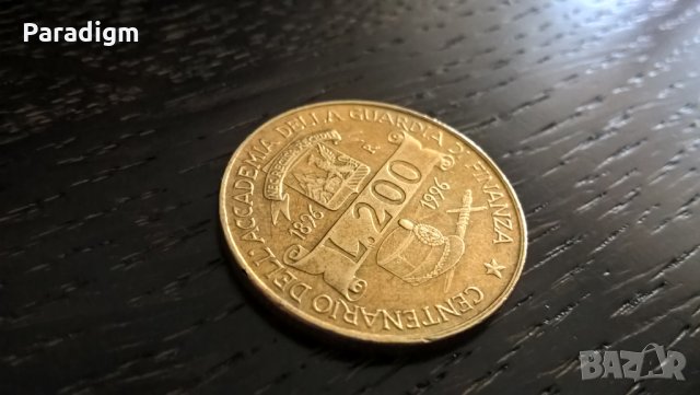 Монета - Италия - 200 лири | 1996г.