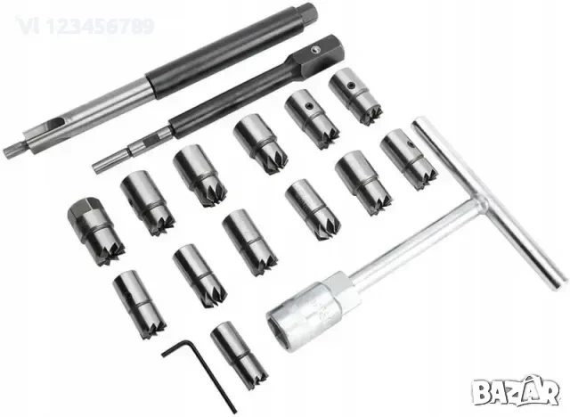 Комплект фрези за почистване леглата на дюзи 17 части Mar-Pol , M57684, снимка 3 - Аксесоари и консумативи - 53877232