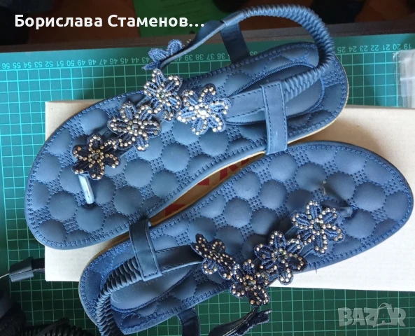 Сандали с камъчета , снимка 1