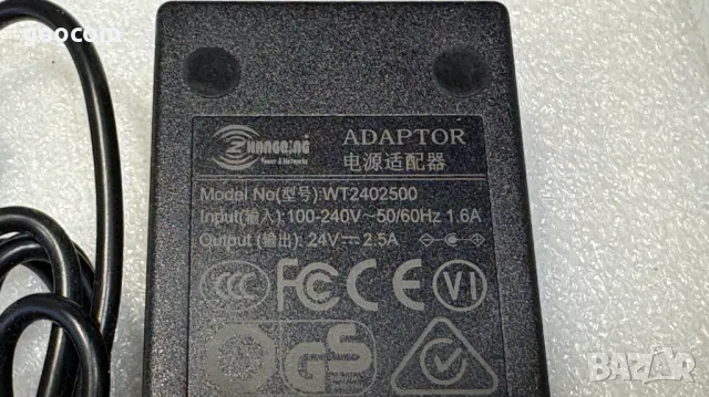 24V 2.5A ново зарядно 60W (5.5x2.5mm), снимка 4 - Захранвания и кутии - 49251822